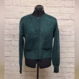J. Crew Dark Green Cashmere Crew Neck Sweater